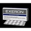 Envase de 20 comprimidos de Exeron sobre superficie neutra con indicaciones de bienestar masculino, energía, vitalidad y etiqueta 'sin TACC'.